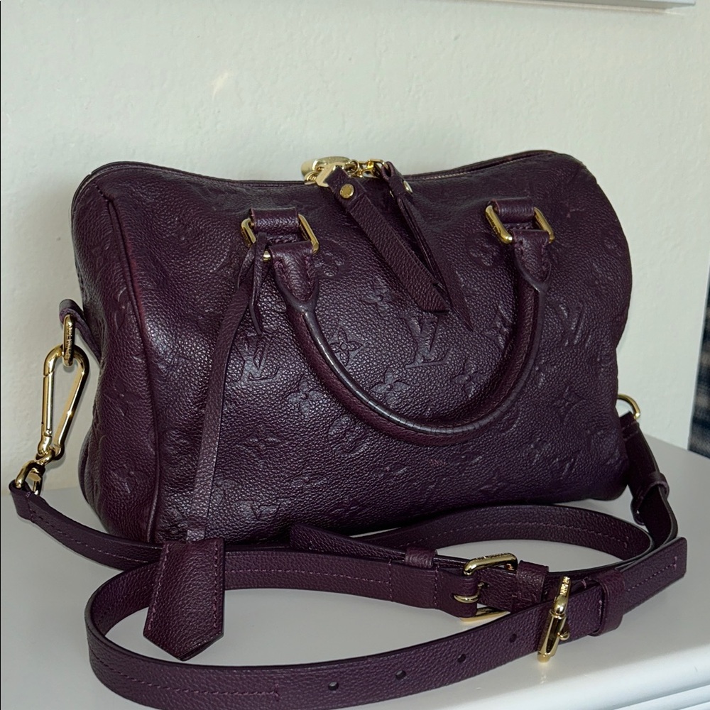 Louis Vuitton empreinte 25 bandouliere speedy crossbody strap, lock & keys - Picture 2 of 16
